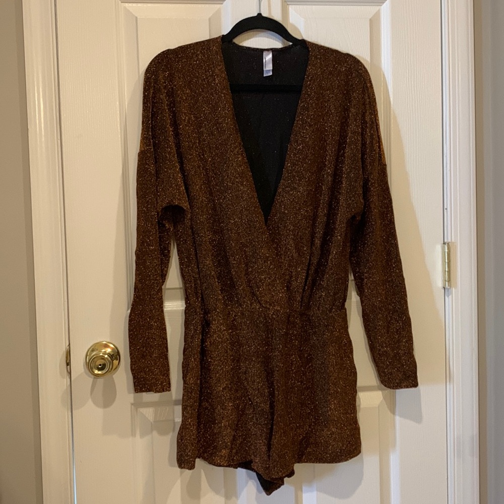 American Apparel size Large sparkle romper NWOT